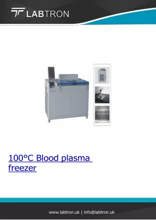 100 c blood plasma freezer