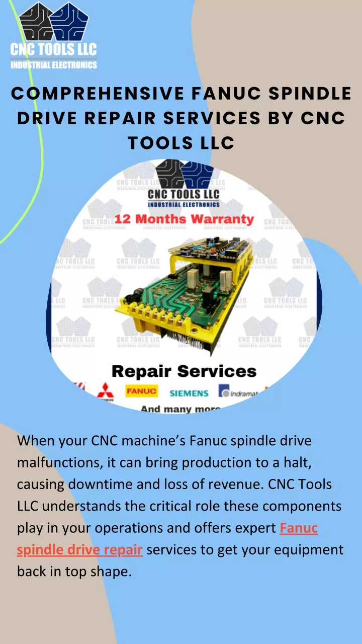 comprehensive fanuc spindle drive repair services