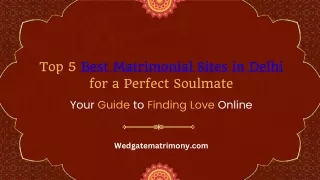 Best Matrimonial Sites in Delhi