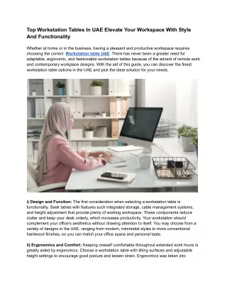 Top Workstation Tables In UAE Elevate Your Workspace With Style And Functionality