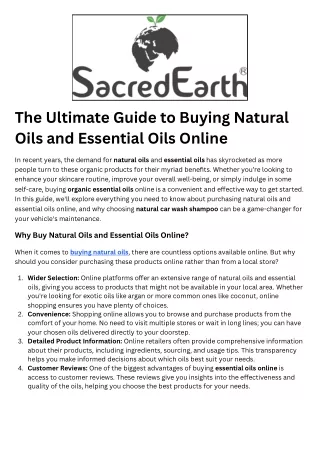 Buy organic essential oils