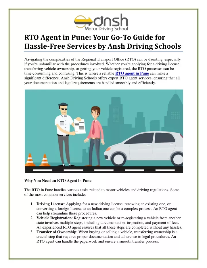 rto agent in pune your go to guide for hassle