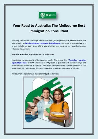 Your Road to Australia: The Melbourne Best Immigration Consultant