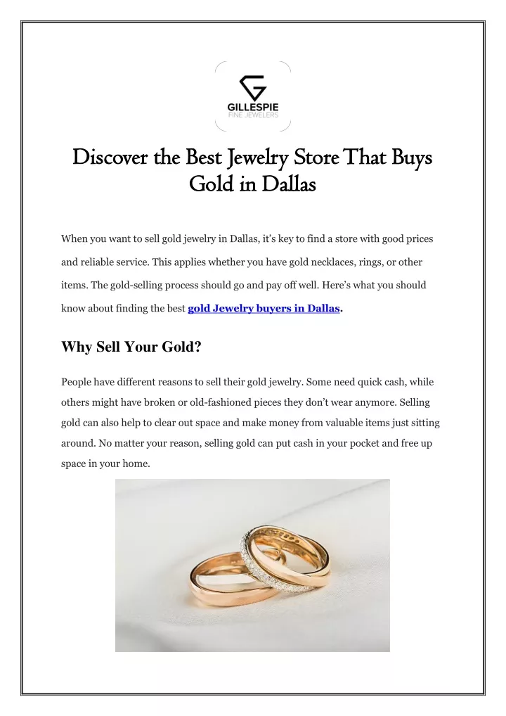 discover the best jewelry store that buys