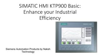 SIMATIC HMI KTP900 Basic: Enhance your Industrial Efficiency