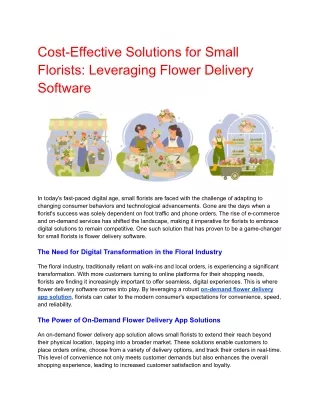 Cost-Effective Solutions for Small Florists: Leveraging Flower Delivery Software