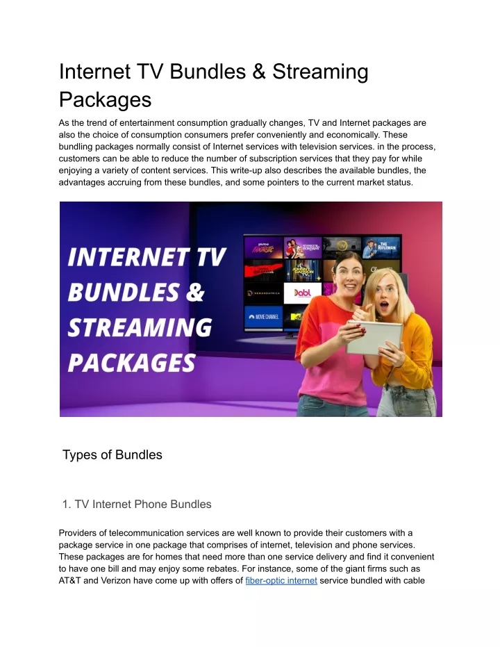 PPT - Internet TV Bundles & Streaming Packages PowerPoint Presentation ...