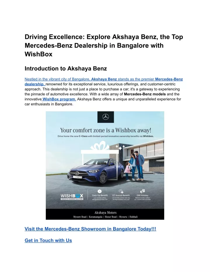 driving excellence explore akshaya benz