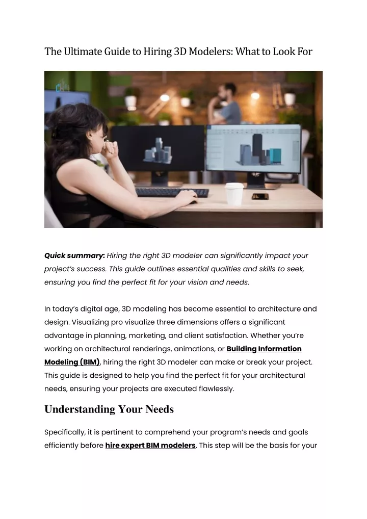 the ultimate guide to hiring 3d modelers what