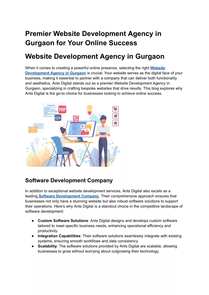 premier website development agency in gurgaon