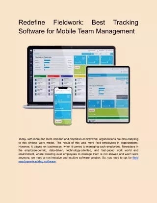 redefine software for mobile team management