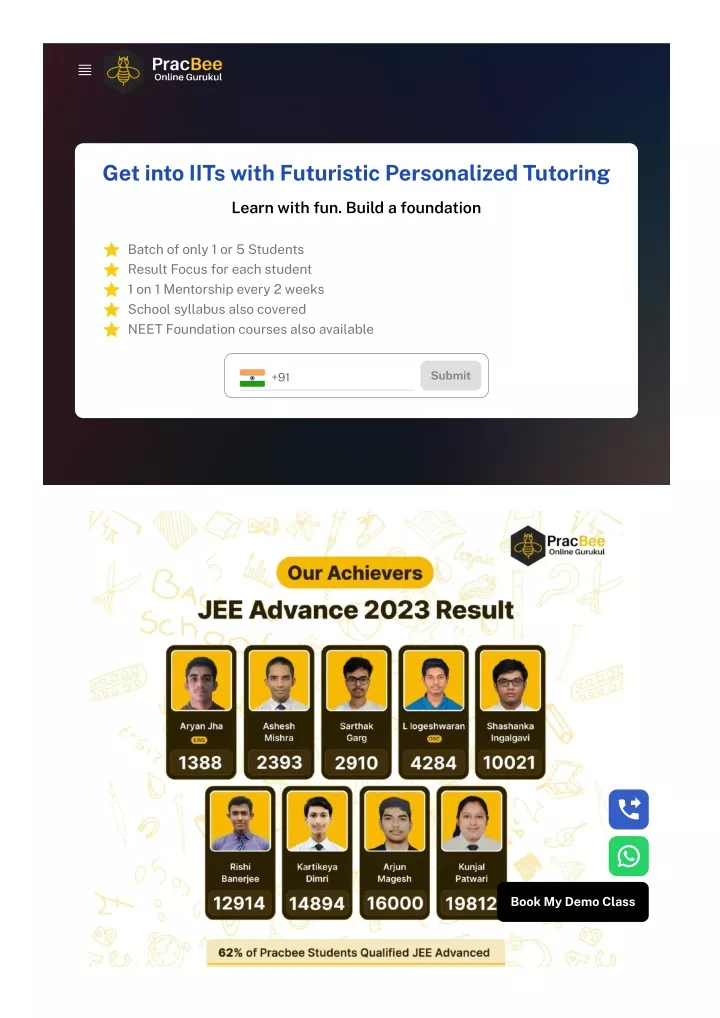 get into iits with futuristic personalized