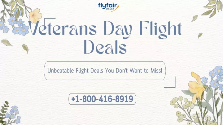 veterans day flight deals