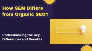 how sem differs from organic seo