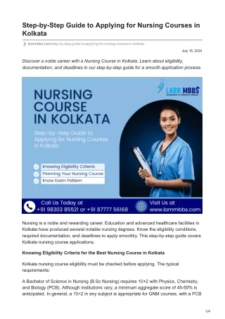 step by step guide to applying for nursing