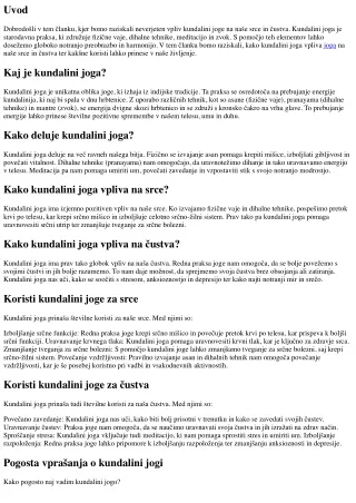 Kako kundalini joga vpliva na naše srce in čustva
