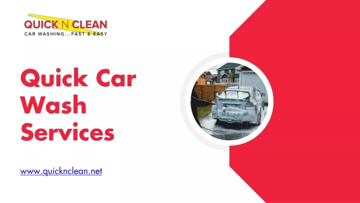 quick car wash services