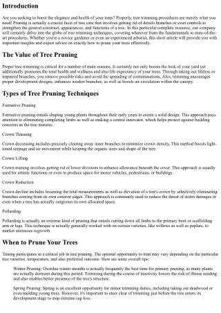 Everything You Needed To Have to Know About Tree Trimming Techniques