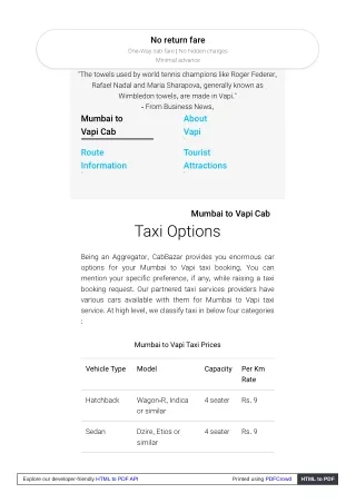 no return fare one way cab fare no hidden charges