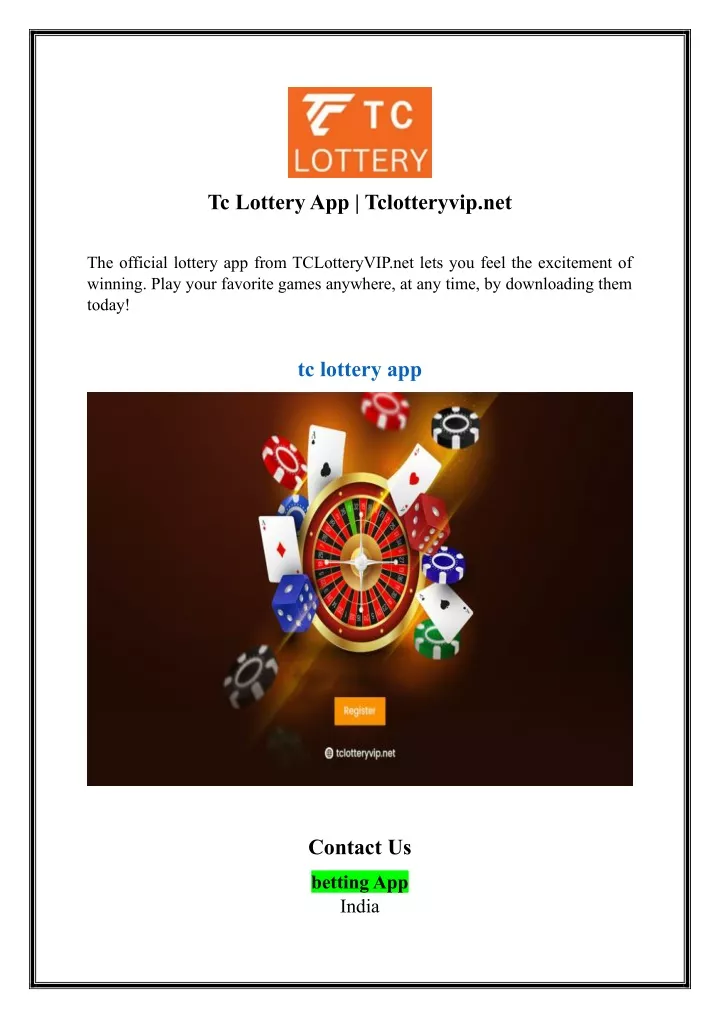 tc lottery app tclotteryvip net