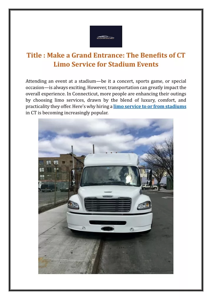 title make a grand entrance the benefits