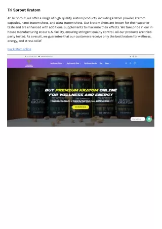 tri sprout kratom