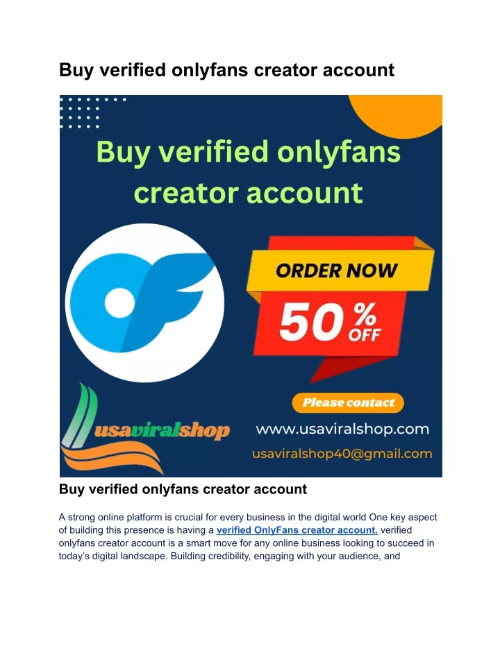 buy verified onlyfans creator account