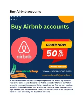 Buy Airbnb accounts