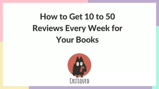 Critiqued Book Reviews Services