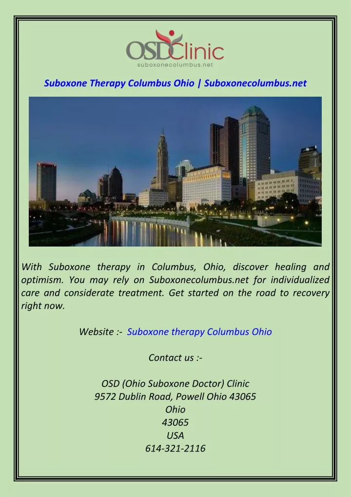 suboxone therapy columbus ohio suboxonecolumbus