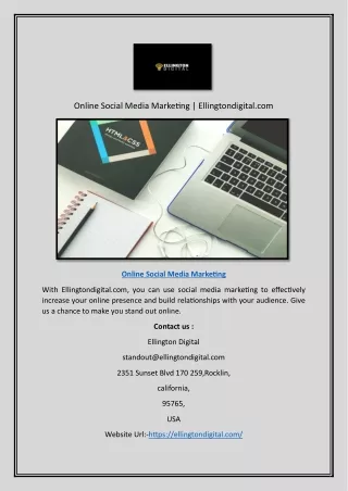 Online Social Media Marketing | Ellingtondigital.com