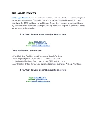How To Buy Google Reviews Safely