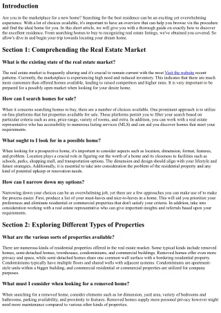 Your Guide to Finding the Perfect Residence: Search Homes available for sale Tod