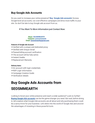 How To Buy Google Ads Accounts Safely