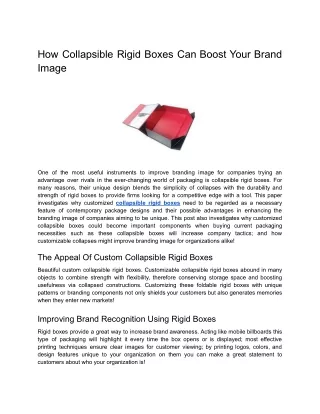 how collapsible rigid boxes can boost your brand