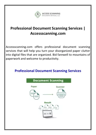 professional document scanning services