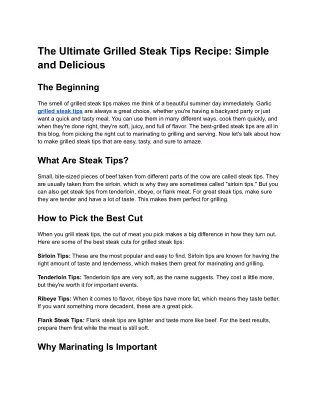 The Ultimate Grilled Steak Tips Recipe_ Simple and Delicious - Google Docs