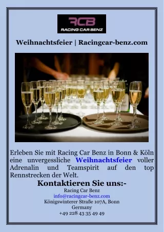 Weihnachtsfeier  Racingcar-benz.com