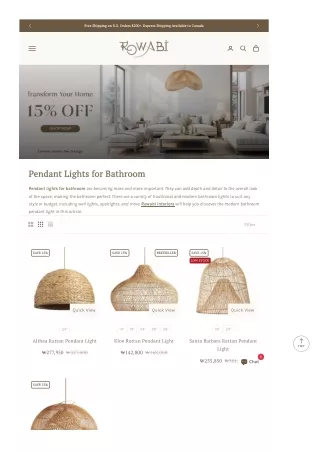 Elevate Your Bathroom Design with Stylish Pendant Lights