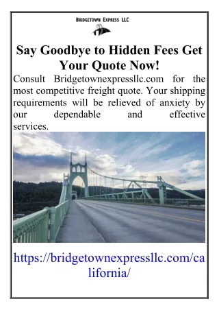 Say Goodbye to Hidden Fees Get Your Quote Now!