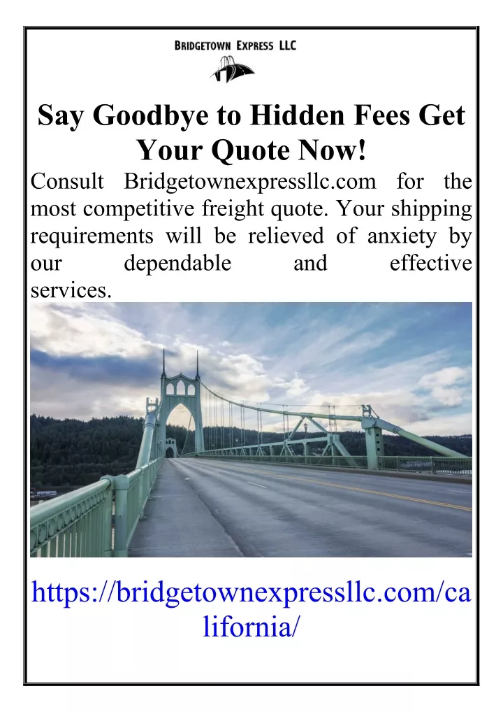 say goodbye to hidden fees get your quote