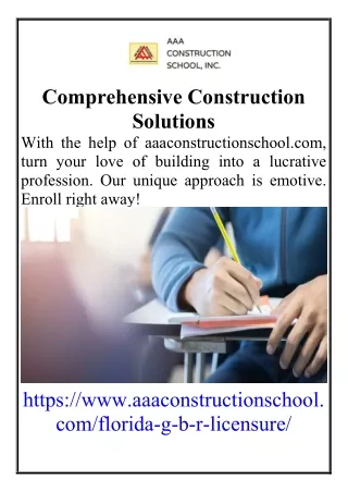 Comprehensive Construction Solutions