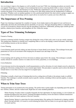 Everything You Required to Learn About Tree Pruning Techniques