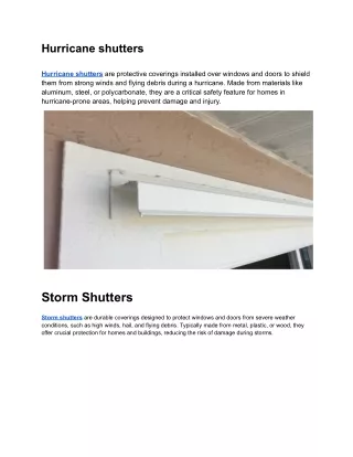 hurricane shutters PDF