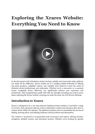 exploring the xrares website everything you need