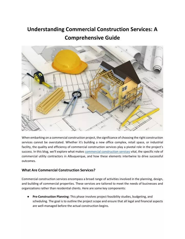 understanding commercial construction services