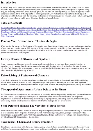 Your Overview to Upscale Living: Discover Luxury Houses and Estates offer for sa