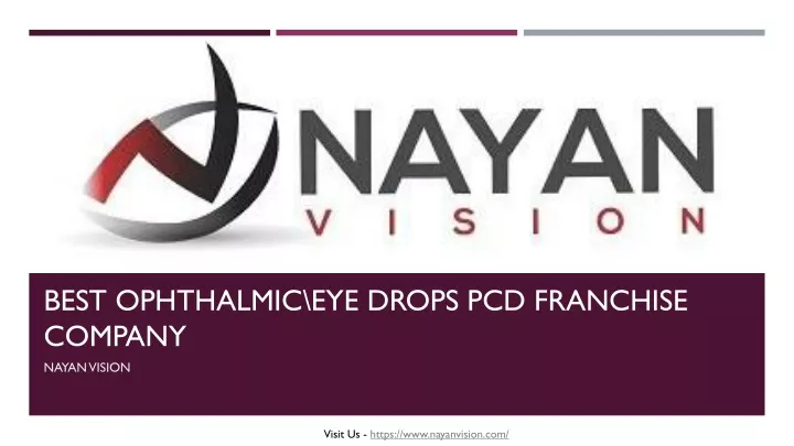 best ophthalmic eye drops pcd franchise company