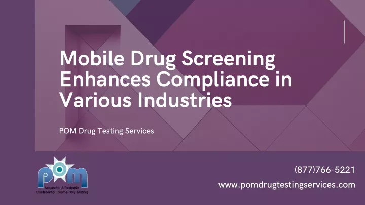 mobile drug screening enhances compliance