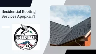 Residential Roofing Services Apopka Fl